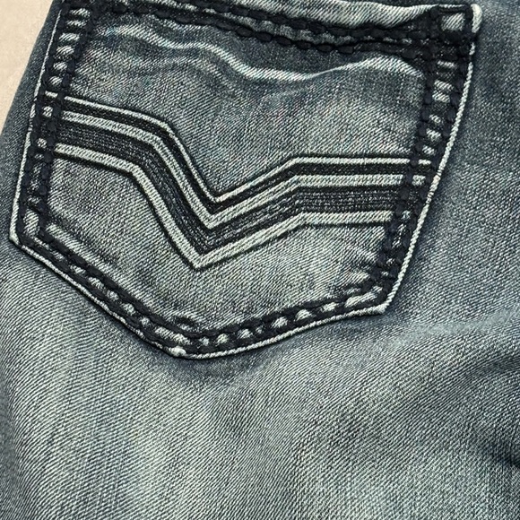 FLYPAPER Men's Jeans 32/30 Bootcut Blue Denim RN 114936 Y2K Grunge - Picture 12 of 12